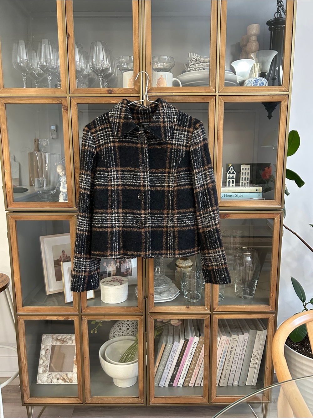 Vintage Louben Plaid Mohair Wool Women’s Jacket Blazer